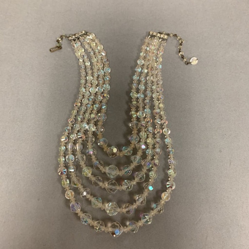 Elegant Multi-Strand Crystal Necklace - Picture 4 of 5